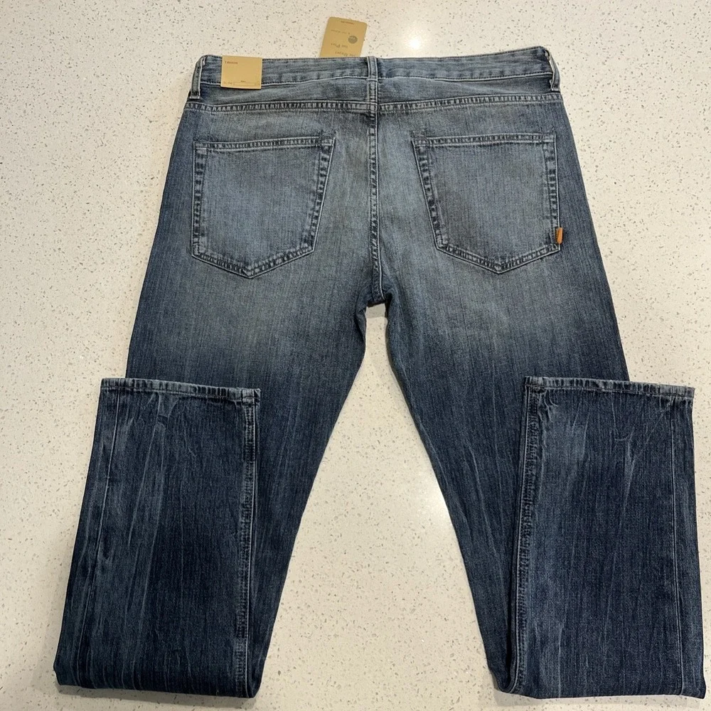 1 DENIM Men's 34‎ x 32 Slim Fit NWT Medium Wash Blue Denim Jeans The Natives